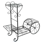 Flower Pot Plant Stand Storage shelf Organizer Plant Shelf Classical Design Iron Design BookshelfRound For Office Home