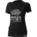 Lasting Dámské vlněné Merino triko BACK TO NATURE 160g - černé Velikost: L