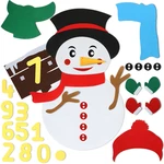 KING DO WAY 20x30Inch 40PCS Christmas Snowman Felt Detackable Christmas Ornaments Set