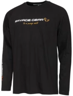 Savage gear triko signature logo long sleeve t shirt black caviar - xxxl