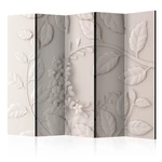 Paraván Paper Flowers (Cream) Dekorhome 225x172 cm (5-dielny)