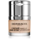 Dermacol Caviar Long Stay dlouhotrvající make-up s výtažky z kaviáru a zdokonalující korektor odstín 4 Tan 30 ml