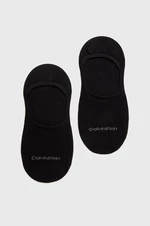 Ponožky Calvin Klein 2-pak dámske, čierna farba, 701218771