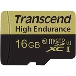 Paměťová karta microSDHC, 16 GB, Transcend High Endurance, Class 10, vč. SD adaptéru