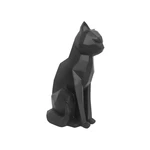 Matne čierna soška PT LIVING Origami Cat, výška 29,5 cm