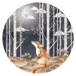 Nástenná detská samolepka Dekornik Fox in a Circle, ø 150 cm