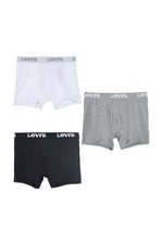 Dětské boxerky Levi's 3-pack bílá barva