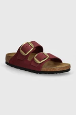 Nubukové pantofle Birkenstock Arizona Big Buckle růžová barva, 1027989