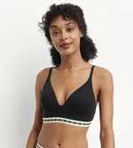 DIM ICONS PADDED TRIANGLE BRA - Women's boneless reinforced bra - black