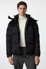 Trendyol Black Regular Fit Hooded Puffer Winter Coat