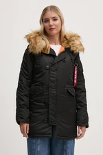 Bunda Alpha Industries N-3B VF 59 Wmn dámska, čierna farba, zimná, 113007