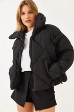 Bianco Lucci Women's Black Oversize Down Coat