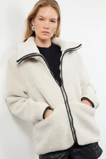 Trendyol Stone Plush Coat