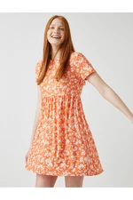 Koton Women's Orange Patterned Dress