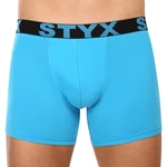 Men's boxers Styx long sports rubber light blue