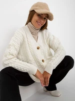 Ecru women's cardigan with buttons RUE PARIS