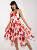 White and red dresses with floral straps