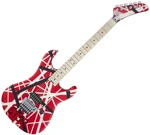 EVH Striped Series 5150 MN Red Black and White Stripes Guitare électrique