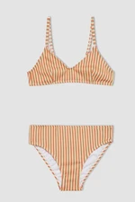 DEFACTO Girl's Striped Bikini Set