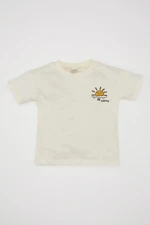 DEFACTO Baby Boy Crew Neck Printed Short Sleeve T-Shirt