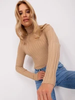 Brown turtleneck sweater