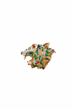 Tiger BZ-7 multicolored brooch