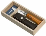 Opinel Wooden Gift Box N°08 Carbon + Sheath Turistický nůž