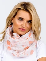 Light grey scarf with polka dots