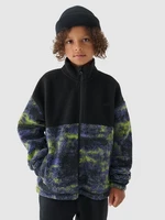 Chlapecký fleece se stojáčkem oversize - černý