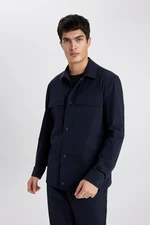 DEFACTO Regular Fit Polo Neck Shirt Jacket