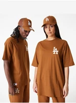 Hnědé unisex tričko New Era League essentials lc os tee LOSDOD - Pánské