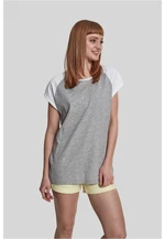 Women's contrasting raglan t-shirt gray/white