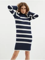 Orsay White-Blue Women Striped Sweater Dress - Women