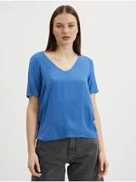 Blue Womens Basic T-Shirt VILA Paya - Women