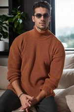 18701 Dewberry Turtleneck Mens Knitwear-CINNAMON