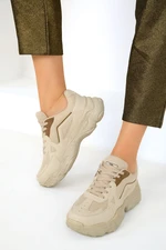 Soho Beige-Brown Women's Sneakers 18148