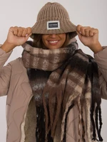 Dark beige knitted winter hat RUE PARIS