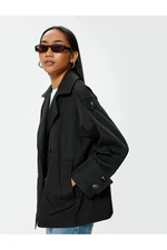 Koton Pocket Double Breasted Short Trench Coat