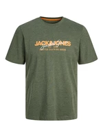 Jack&Jones Pánské triko JJALVIS Standard Fit 12256803 Kombu Green XL