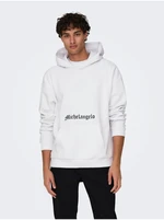 White Men's Hooded Sweatshirt ONLY & SONS Apoh - Men