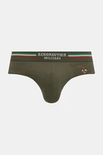 Slipy Aeronautica Militare (2-pack) pánske, zelená farba, AM1USL001