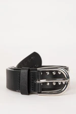 DEFACTO Women's Faux Leather Classic Belt