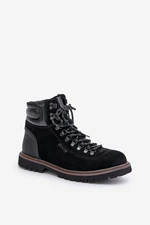 Suede insulated ankle boots Trapperky men's Big Star Hi-Poly System black