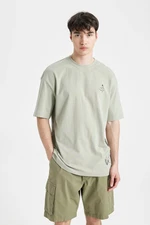 DEFACTO Comfort Fit Crew Neck Printed Short Sleeve T-Shirt