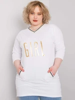 White cotton tunic plus size