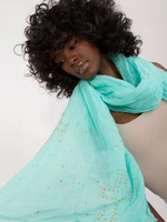 Mint women's scarf with ruffles