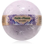 Folk & Flora Lavender bomba do kúpeľa s upokojujúcim účinkom 130 g