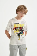 DEFACTO Boys' Marvel Comics Crew Neck Patterned Short Sleeve T-Shirt