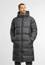 Men's long quilted coat black