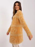 Camel sweater with patterns